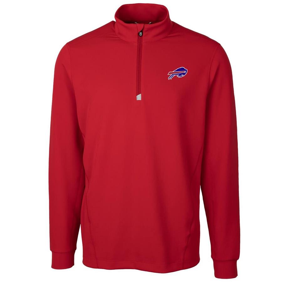 Buffalo Bills Cutter & Buck Traverse Quarter-Zip Pullover Jacket - Red