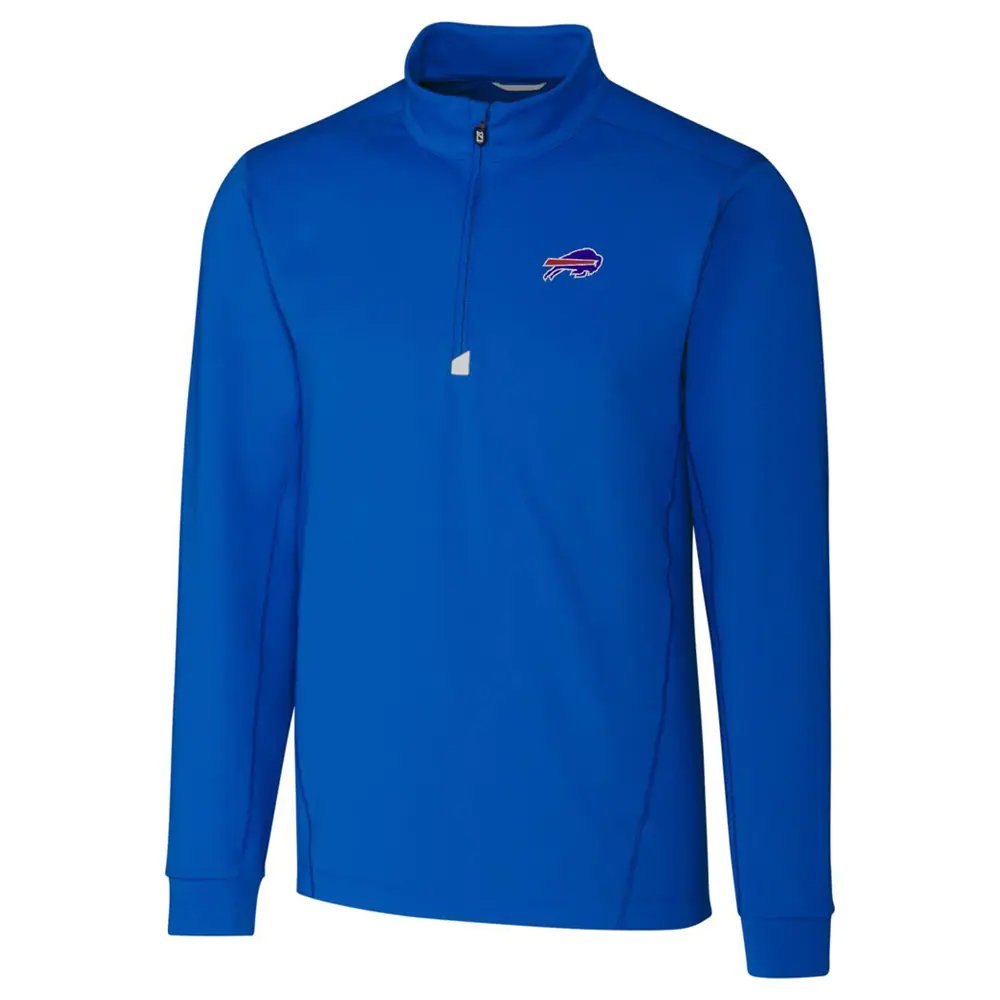 Buffalo Bills Cutter & Buck Traverse Quarter-Zip Pullover Jacket - Royal