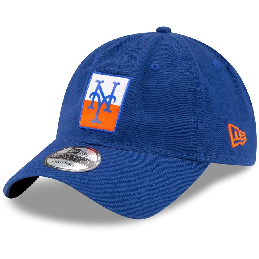 New York Mets New Era Split Logo 9TWENTY Adjustable Hat - Royal