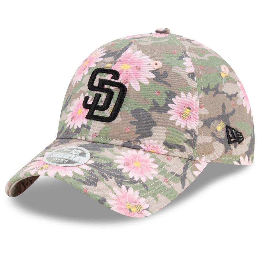 San Diego Padres New Era Women's Floral Morning 9TWENTY Adjustable Hat - Camo