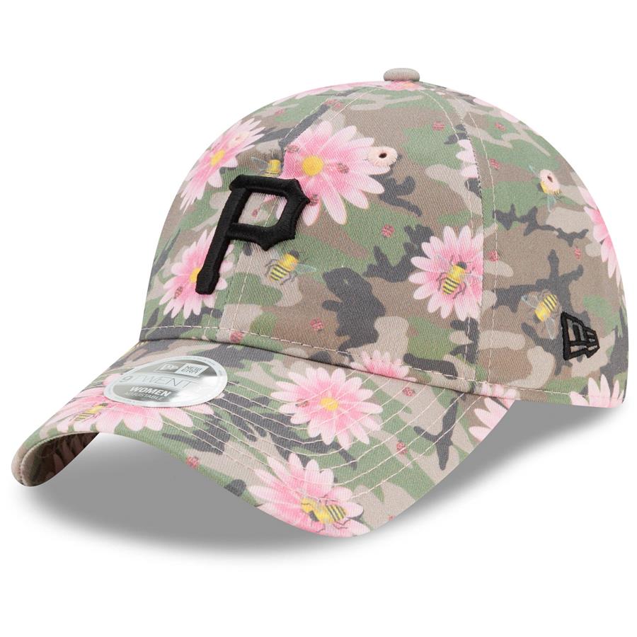 Pittsburgh Pirates New Era Women's Floral Morning 9TWENTY Adjustable Hat - Camo