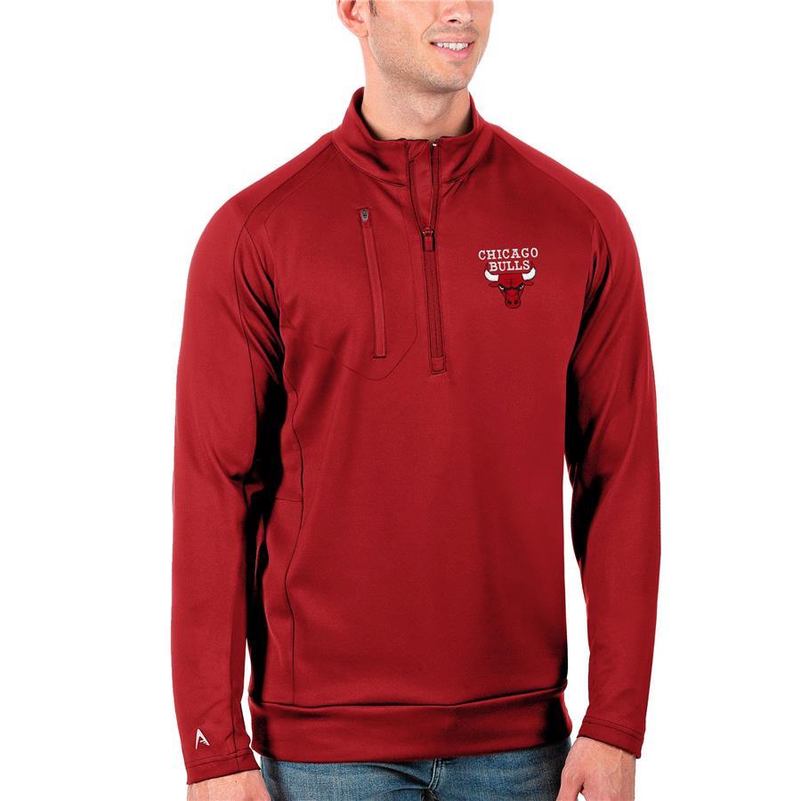 Chicago Bulls Antigua Generation Quarter-Zip Pullover Jacket - Red