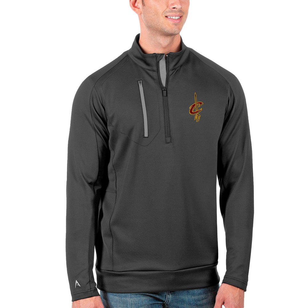 Cleveland Cavaliers Antigua Generation Quarter-Zip Pullover Jacket - Charcoal