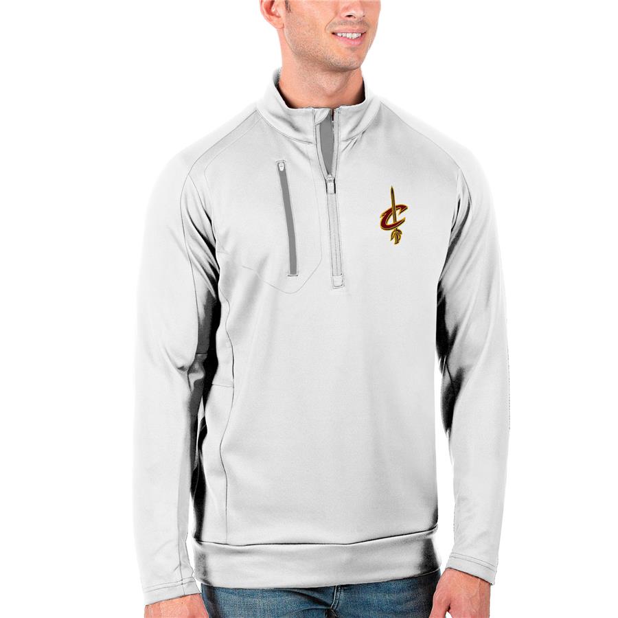Cleveland Cavaliers Antigua Generation Quarter-Zip Pullover Jacket - White