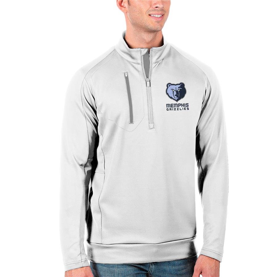 Memphis Grizzlies Antigua Generation Quarter-Zip Pullover Jacket - White