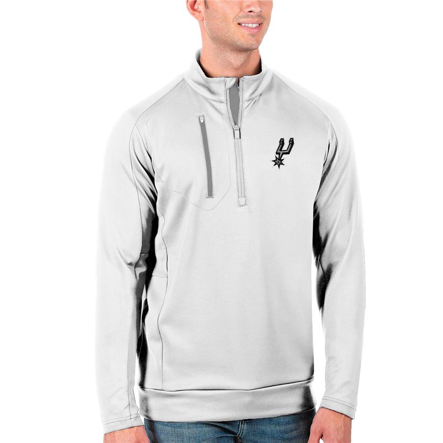 San Antonio Spurs Antigua Generation Quarter-Zip Pullover Jacket - White
