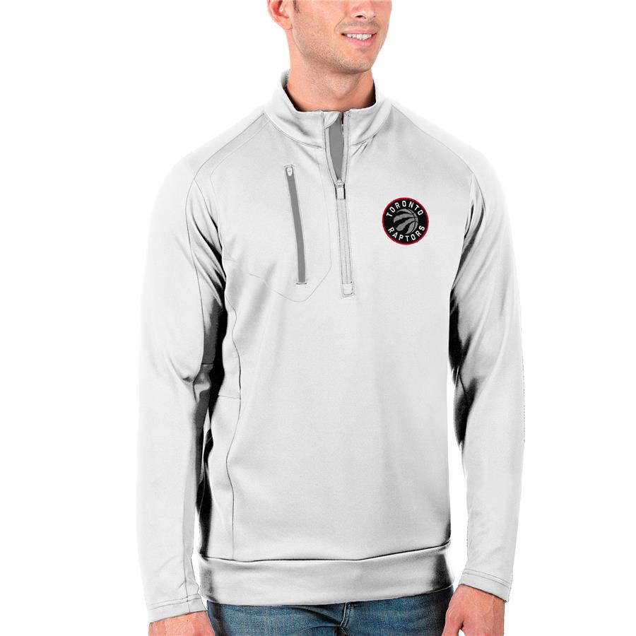 Toronto Raptors Antigua Generation Quarter-Zip Pullover Jacket - White