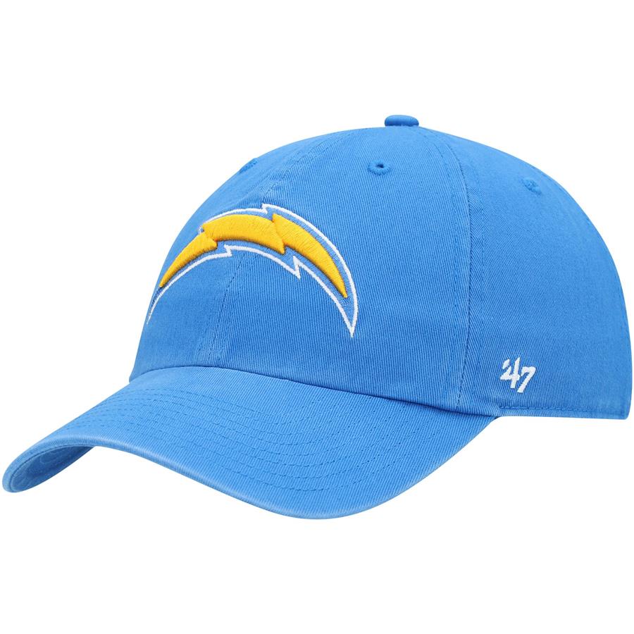 Кепка Los Angeles Chargers '47 Clean Up Primary Logo Adjustable (голубой)