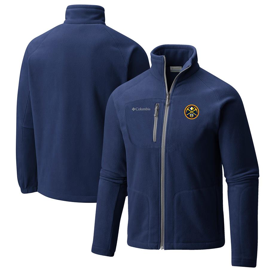 Denver Nuggets Columbia Fast Trek II Full-Zip Fleece Jacket - Navy