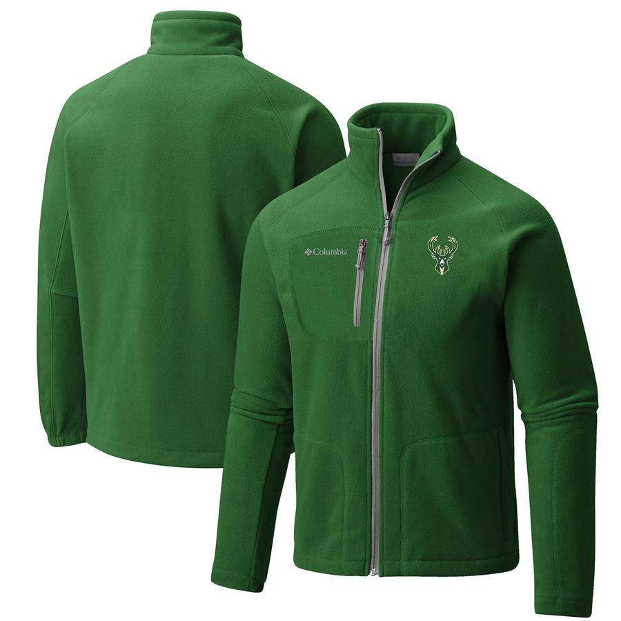 Milwaukee Bucks Columbia Fast Trek II Full-Zip Fleece Jacket - Green