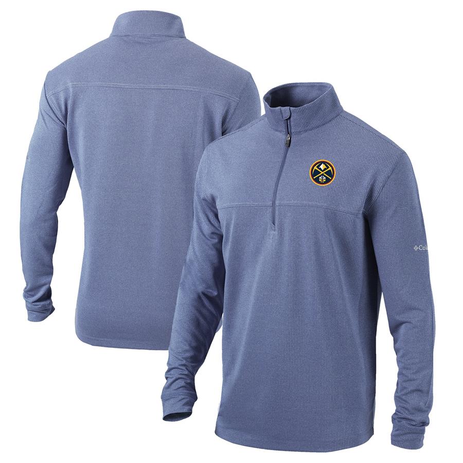 Denver Nuggets Columbia Soar Quarter-Zip Pullover Jacket - Navy