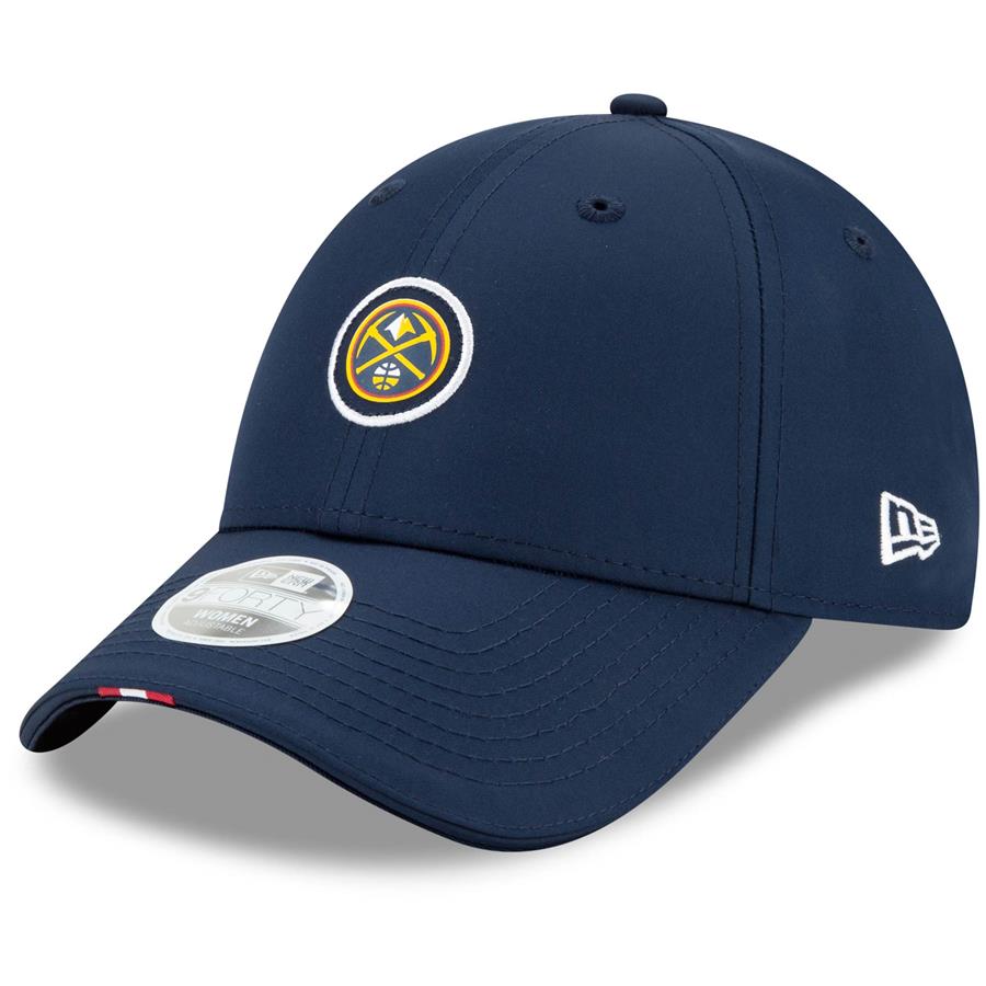 Denver Nuggets New Era Women's Micro Patch 9FORTY Adjustable Hat - Navy