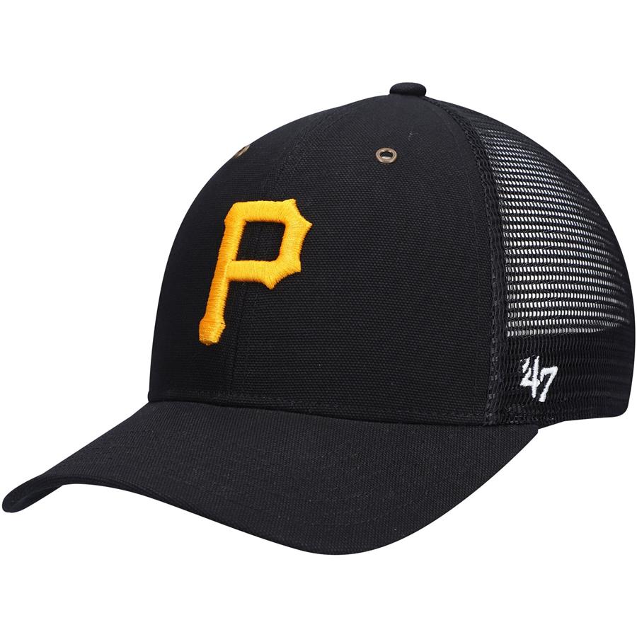 Pittsburgh Pirates Carhartt x '47 MVP Trucker Snapback Hat - Black