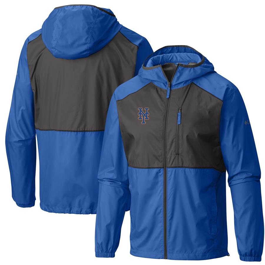 New York Mets Columbia Flash Forward Full-Zip Windbreaker Jacket - Royal