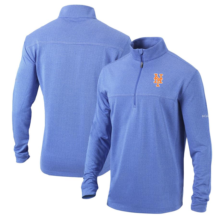 New York Mets Columbia Soar Quarter-Zip Pullover Jacket - Royal