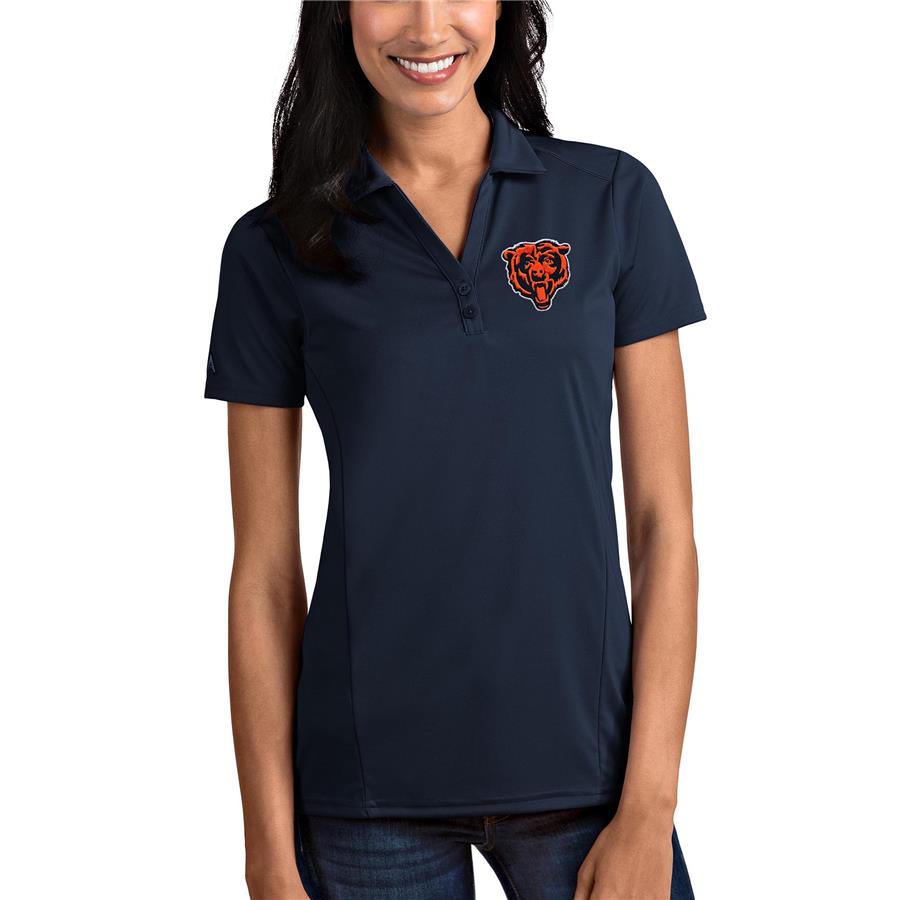 Chicago Bears Antigua Women's Bear Head Tribute Polo - Navy