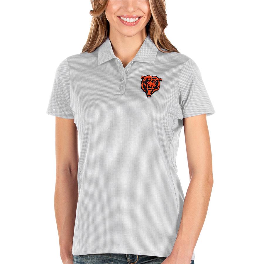 Chicago Bears Antigua Women's Bear Head Balance Polo - Gray