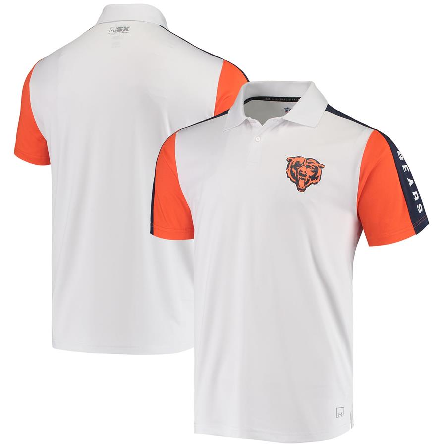 Chicago Bears MSX by Michael Strahan Performance Polo - White