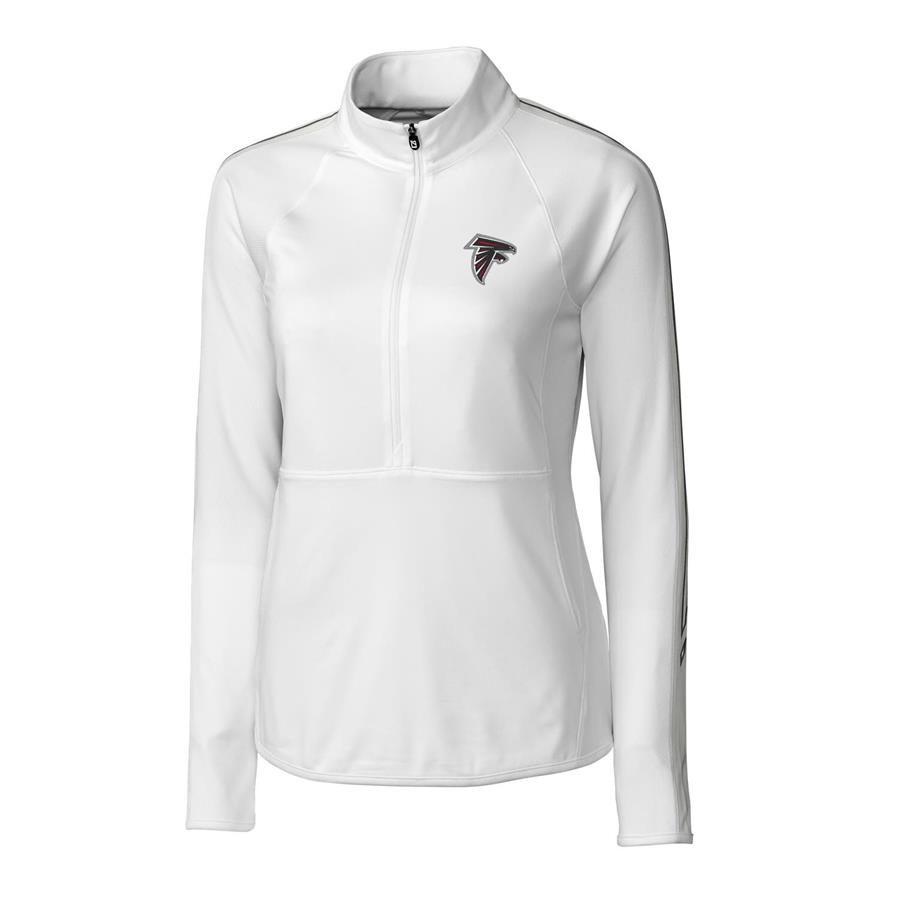 Atlanta Falcons Cutter & Buck Women's Pennant Sport Half-Zip Pullover Jacket - White