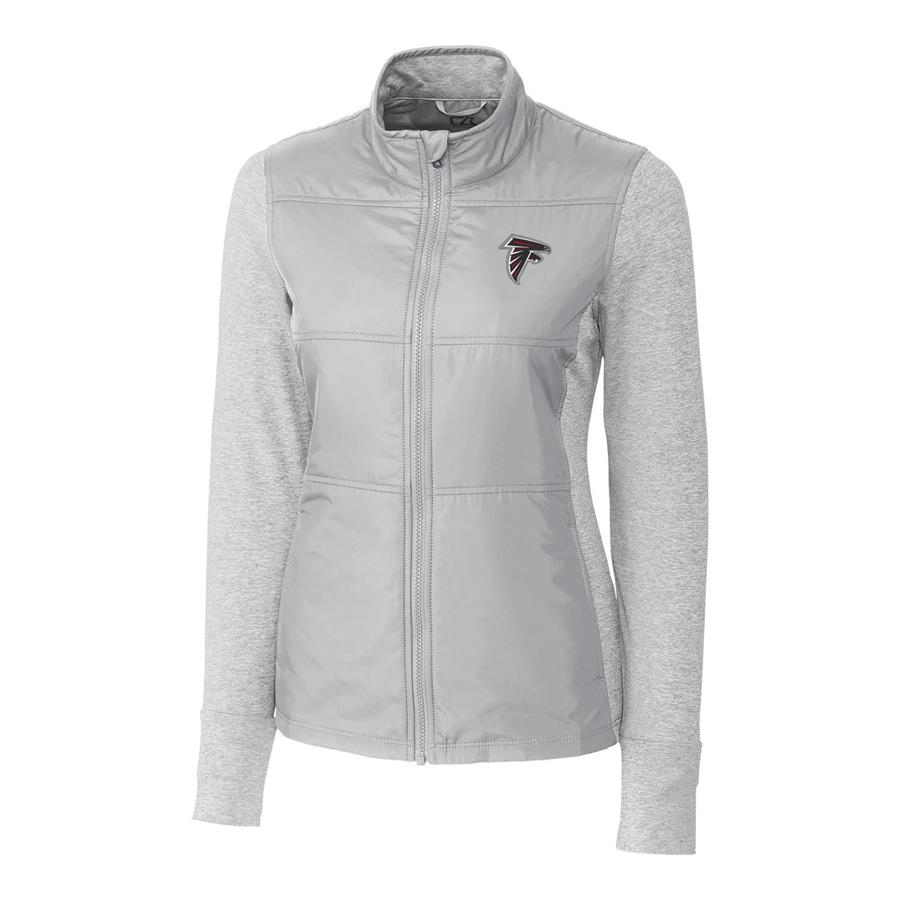 Atlanta Falcons Cutter & Buck Women's Stealth Full-Zip Jacket - Gray