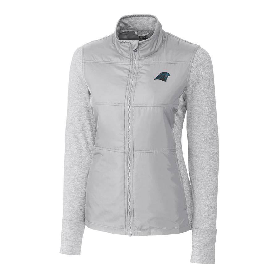 Carolina Panthers Cutter & Buck Women's Stealth Full-Zip Jacket - Gray