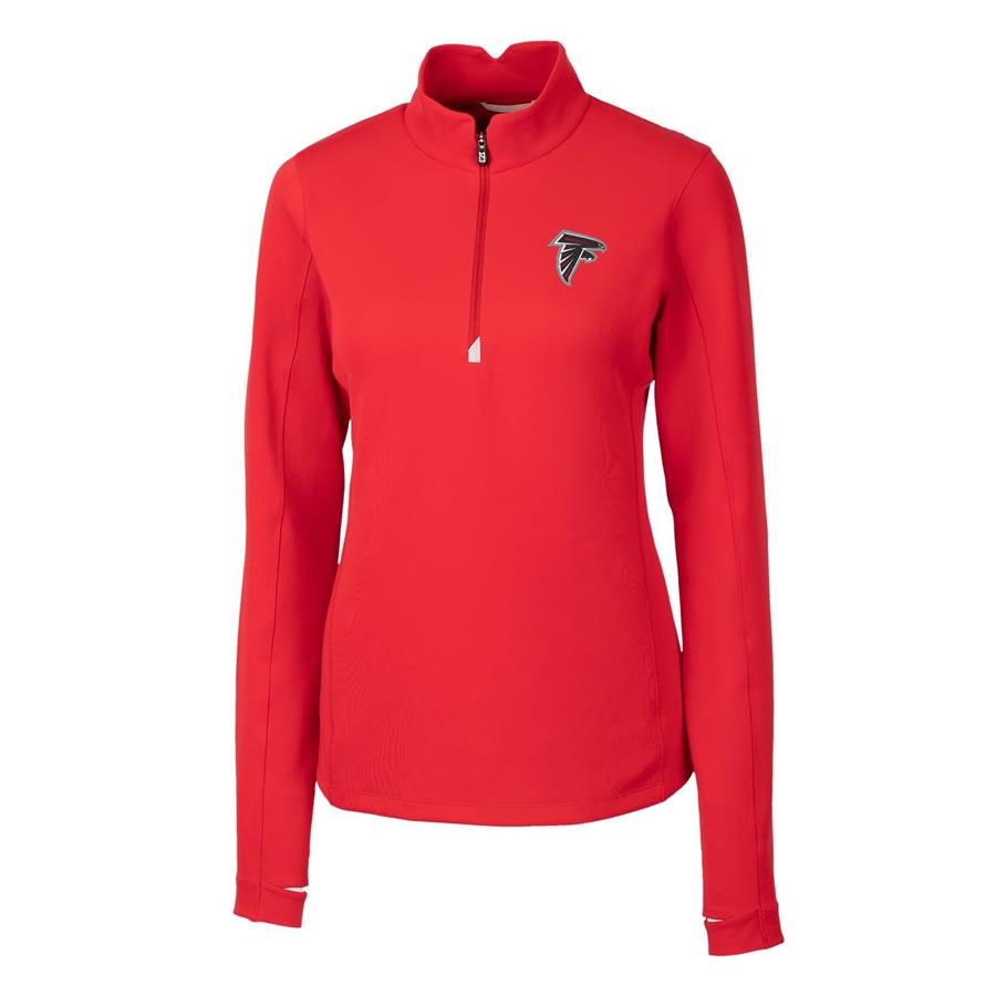Atlanta Falcons Cutter & Buck Women's Traverse Half-Zip Pullover Jacket - Red