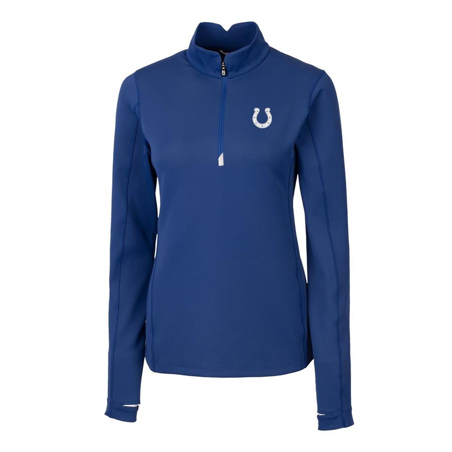 Indianapolis Colts Cutter & Buck Women's Traverse Half-Zip Pullover Jacket - Royal