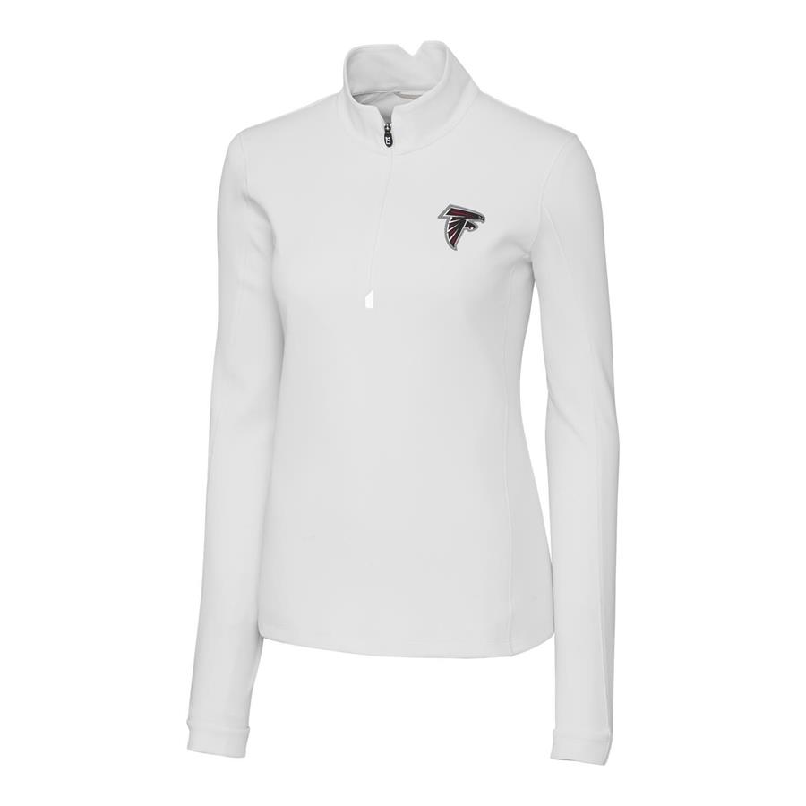 Atlanta Falcons Cutter & Buck Women's Traverse Half-Zip Pullover Jacket - White