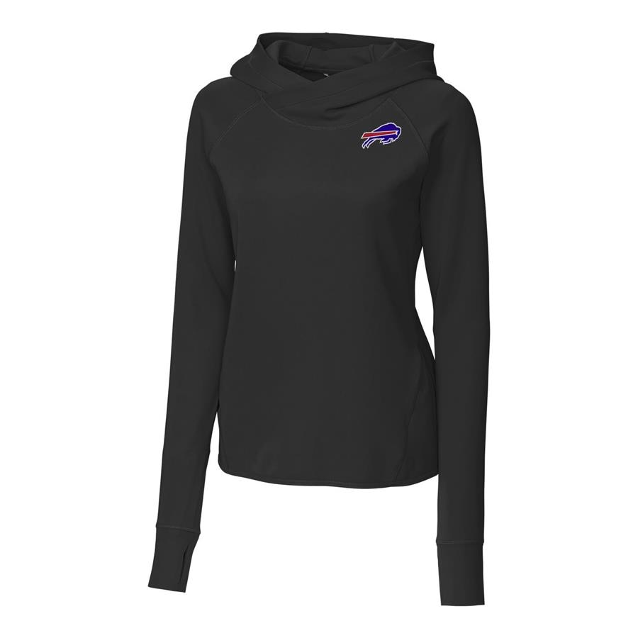 Buffalo Bills Cutter & Buck Women's Traverse Pullover Hoodie - Black