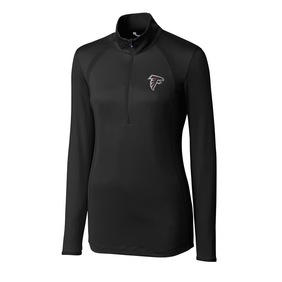 Atlanta Falcons Cutter & Buck Women's Williams Half-Zip Pullover Jacket - Black