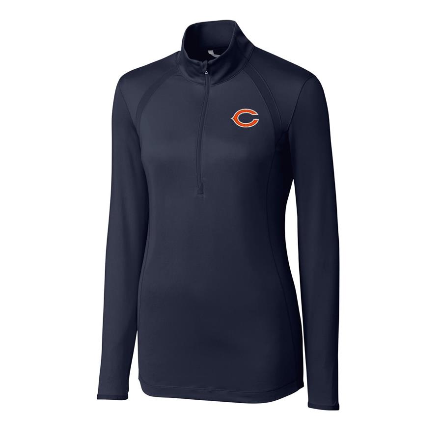 Chicago Bears Cutter & Buck Women's Williams Half-Zip Pullover Jacket - Navy