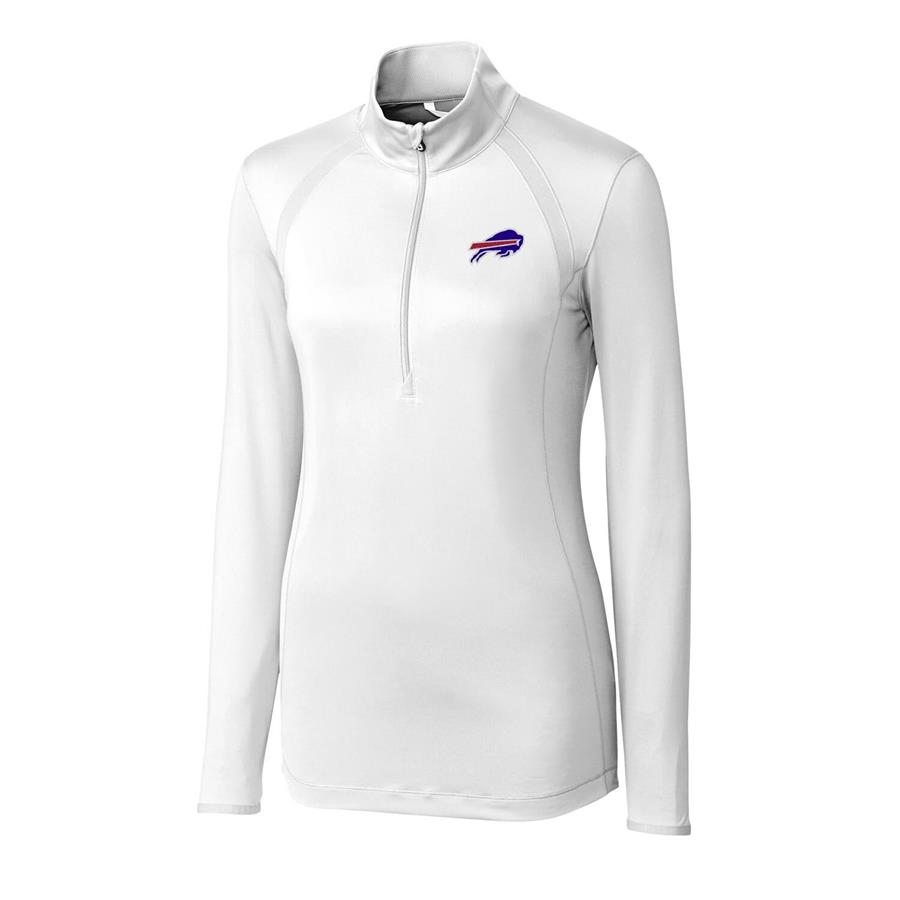 Buffalo Bills Cutter & Buck Women's Williams Half-Zip Pullover Jacket - White