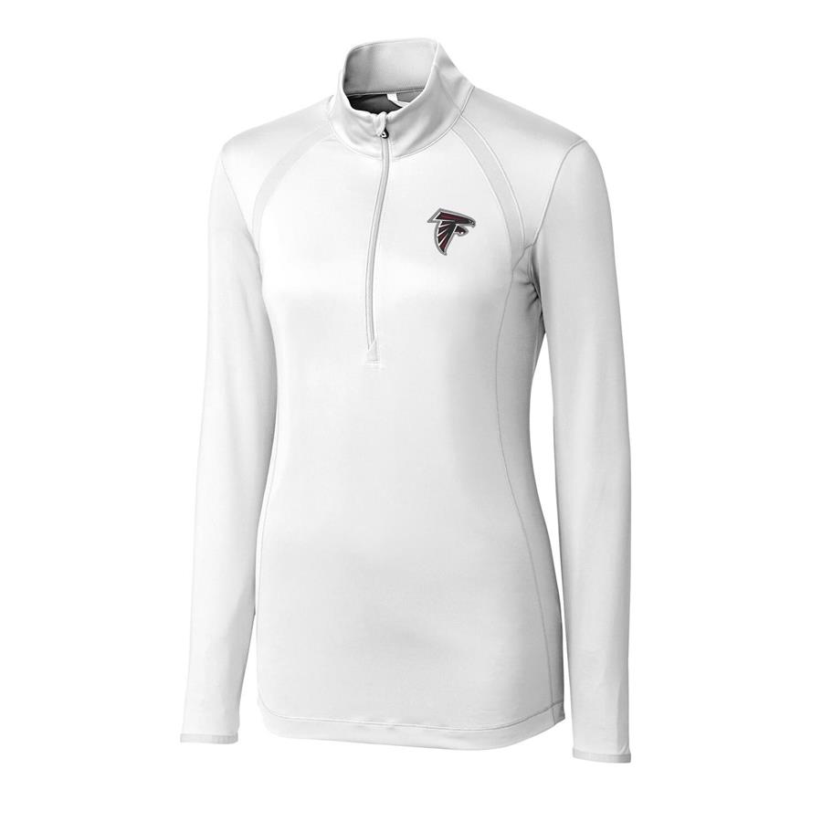 Atlanta Falcons Cutter & Buck Women's Williams Half-Zip Pullover Jacket - White