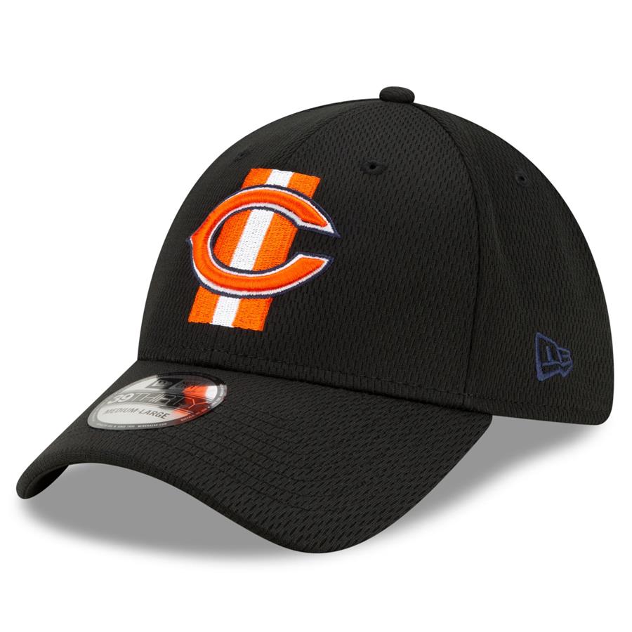 Chicago Bears New Era 2021 NFL Training Camp 39THIRTY Flex Hat - Black