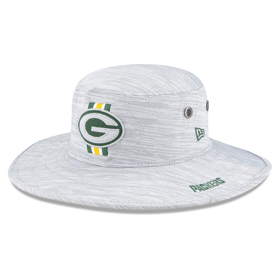 Green Bay Packers New Era 2021 NFL Training Camp Official Panama Bucket Hat - Gray