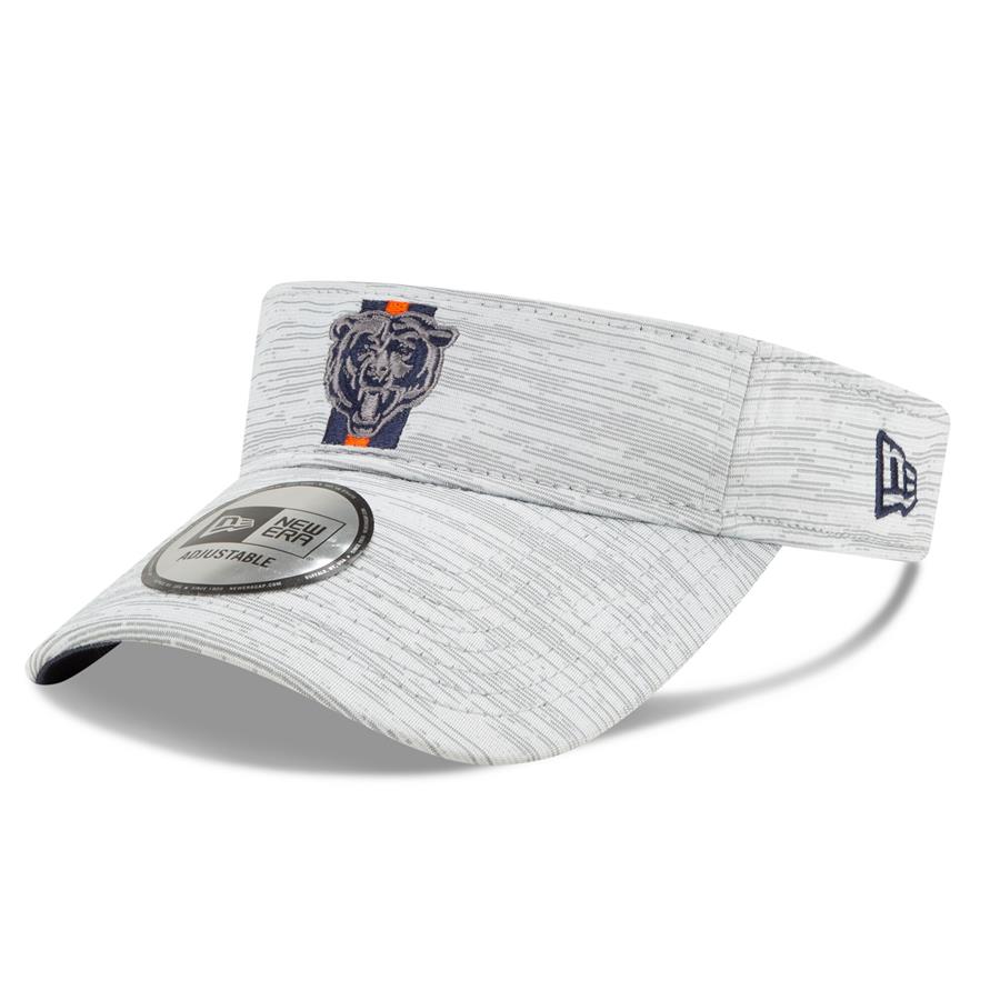 Chicago Bears New Era 2021 NFL Training Camp Official Bear Head Logo Visor - Gray