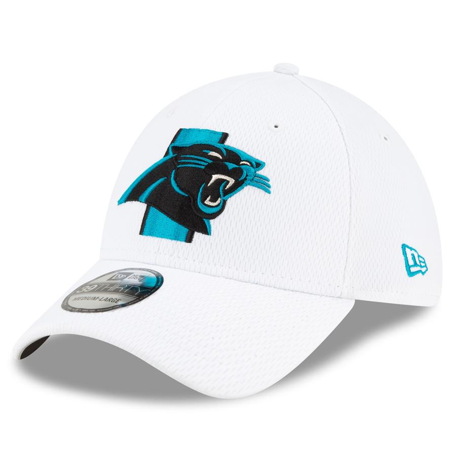 Carolina Panthers New Era 2021 NFL Training Camp 39THIRTY Flex Hat - White