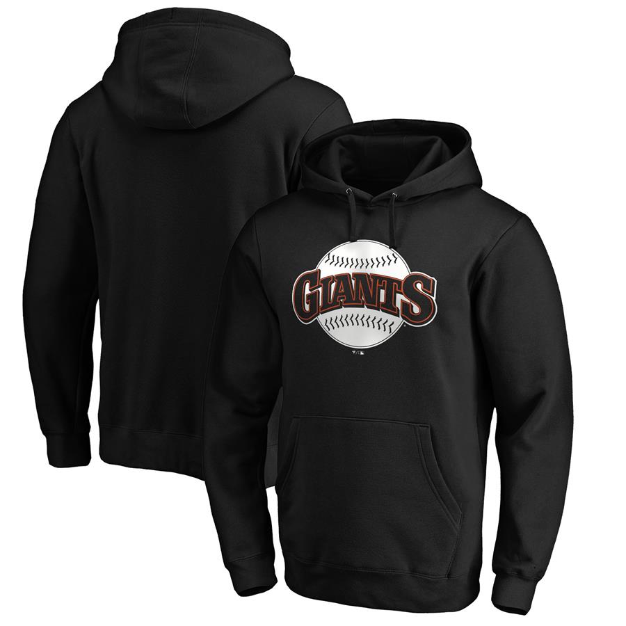 San Francisco Giants Fanatics Branded Cooperstown Collection Huntington Logo Pullover Hoodie - Black