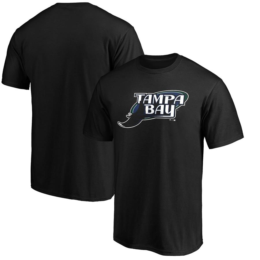 Футболка Tampa Bay Rays Fanatics Branded Cooperstown Collection Huntington Logo (чёрный)