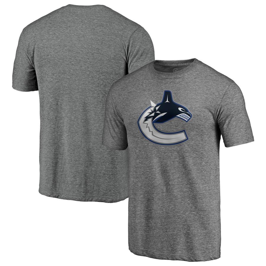 Vancouver Canucks Fanatics Branded Special Edition Primary Logo Tri-Blend T-Shirt - Heather Gray