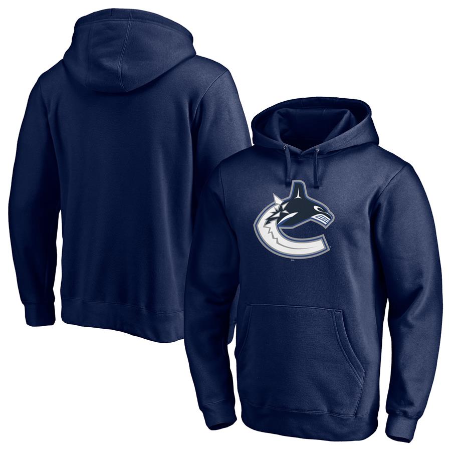 Vancouver Canucks Fanatics Branded Special Edition Primary Logo Pullover Hoodie - Navy