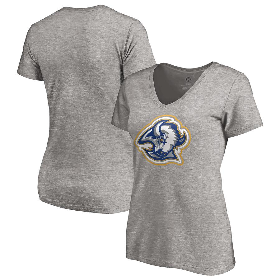 Buffalo Sabres Fanatics Branded Women's Special Edition Secondary Logo V-Neck T-Shirt - Heather Gray