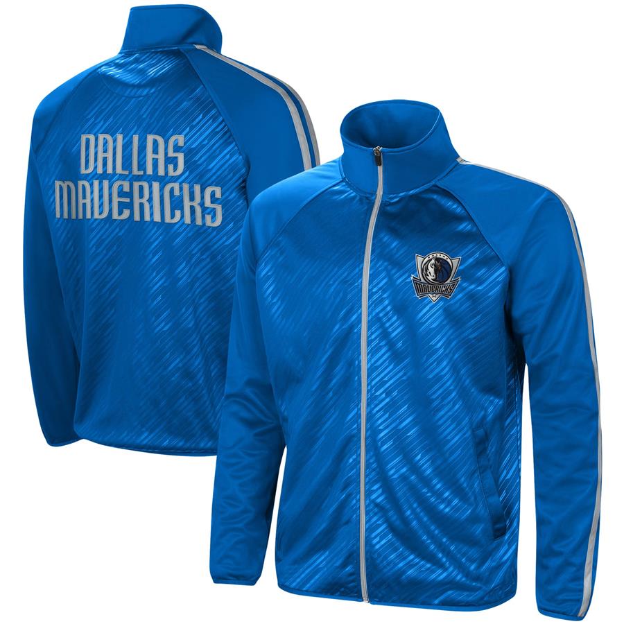 Dallas Mavericks G-III Sports by Carl Banks Streamline Tricot Raglan Full-Zip Track Jacket - Blue