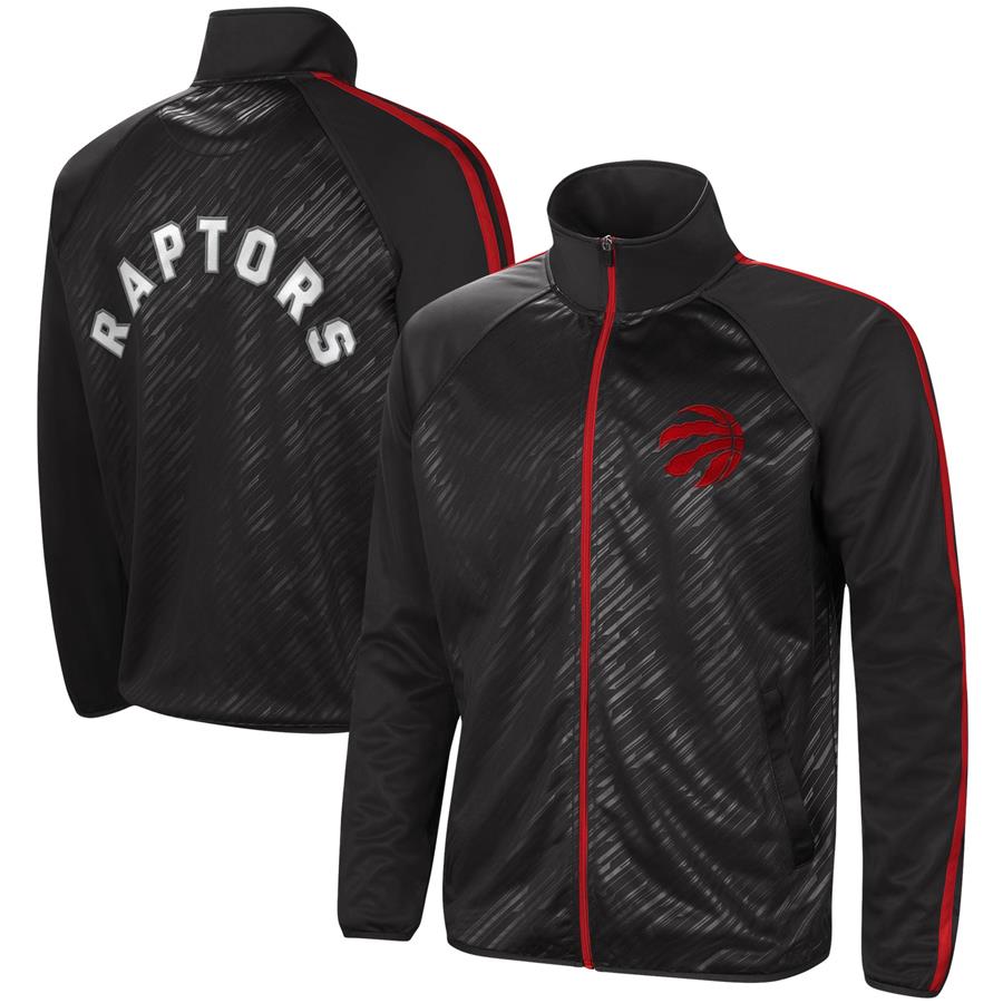 Toronto Raptors G-III Sports by Carl Banks Streamline Tricot Raglan Full-Zip Track Jacket - Black