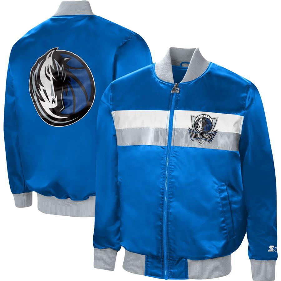 Dallas Mavericks Starter The Ambassador Satin Full-Zip Jacket - Blue