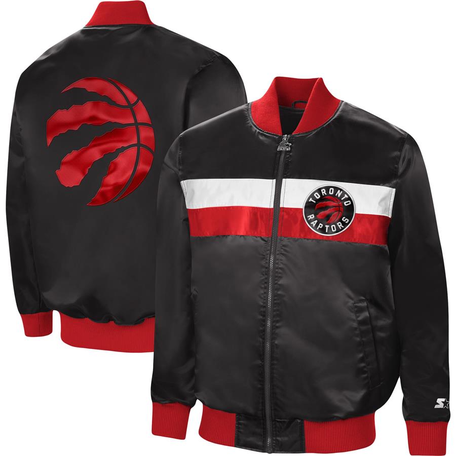 Toronto Raptors Starter The Ambassador Satin Full-Zip Jacket - Black