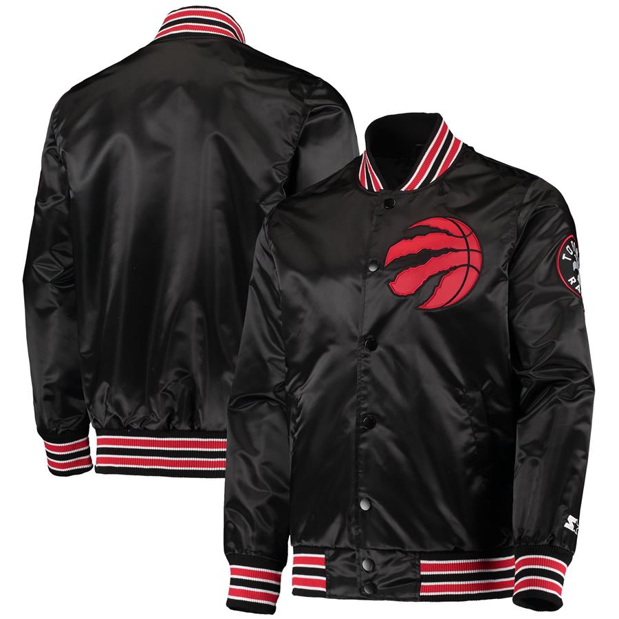 Toronto Raptors Starter The Diamond Classic Satin Full-Snap Jacket - Black