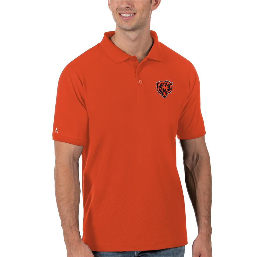 Chicago Bears Antigua Bear Head Legacy Pique Polo - Orange