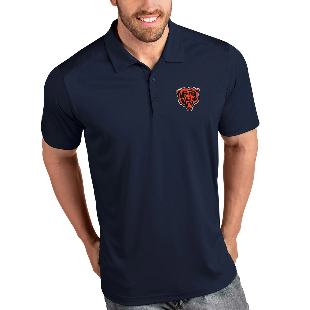 Chicago Bears Antigua Bear Head Tribute Polo - Navy