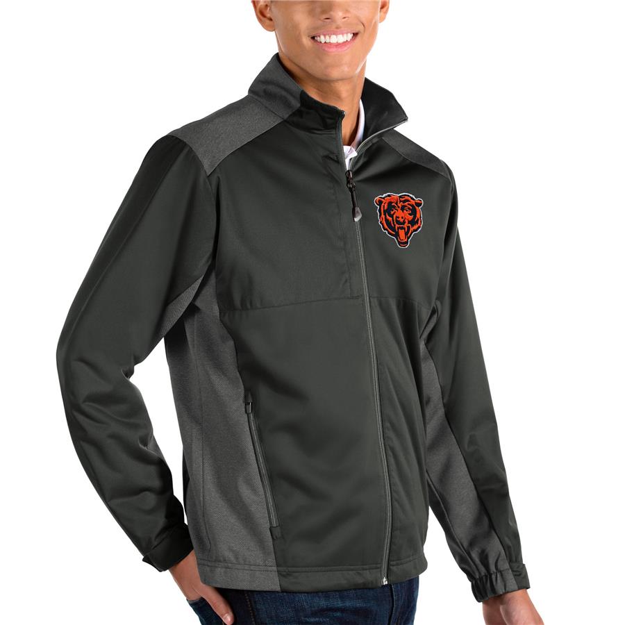 Chicago Bears Antigua Bear Head Revolve Full-Zip Jacket - Charcoal